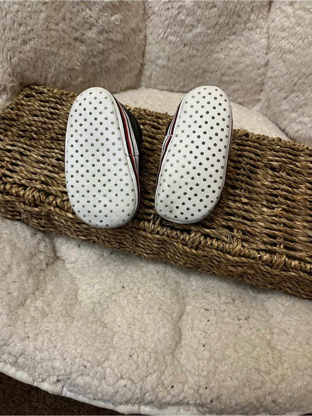 Kids Navy and White Velcro Sneakers - Casual Everyday Shoes